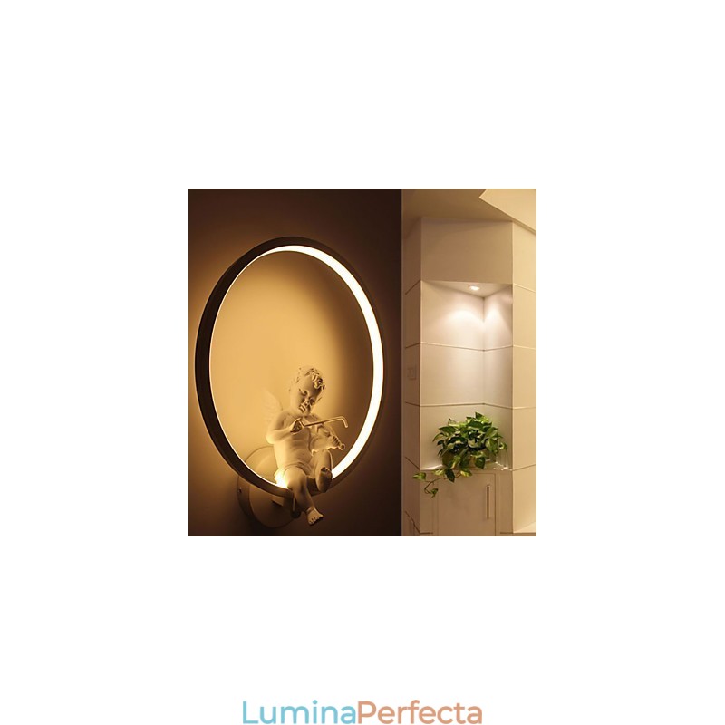 Lampă de perete modernă, creativă, personalitate, lampă de decor înger, lampă de perete integrată din aluminiu