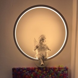 Lampă de perete modernă, creativă, personalitate, lampă de decor înger, lampă de perete integrată din aluminiu