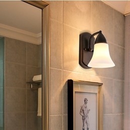Rustic Lodge Finisaj cu oxid negru Caracteristică pentru protecția ochilor Lumină ambientală Aplice de perete Lampă de perete