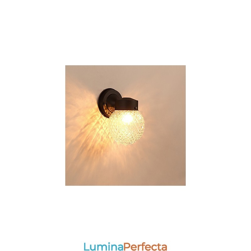 Lampă de perete modernă contemporană cu finisaj cu oxid negru Caracteristică pentru aplice de perete cu lumină ambientală în stil mini
