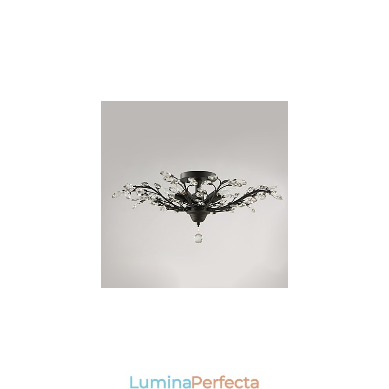 Pictură metalică cu montare încasată de cristal negru SAU auriu