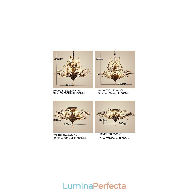 Pictură metalică cu montare încasată de cristal negru SAU auriu