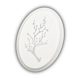 Lampă de perete cu scrub acrilic sculptat cu prune Lampă de noptieră în formă rotundă Lumini pentru coridor alb cald AC220V