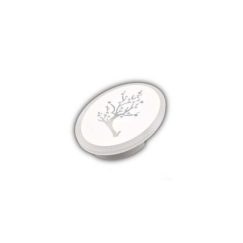 Lampă de perete cu scrub acrilic sculptat cu prune Lampă de noptieră în formă rotundă Lumini pentru coridor alb cald AC220V