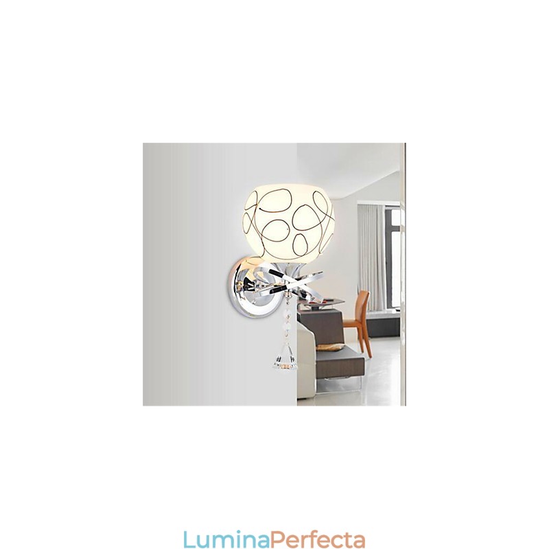 Lampă de perete din sticlă modernă minimalistă pentru dormitor de hotel