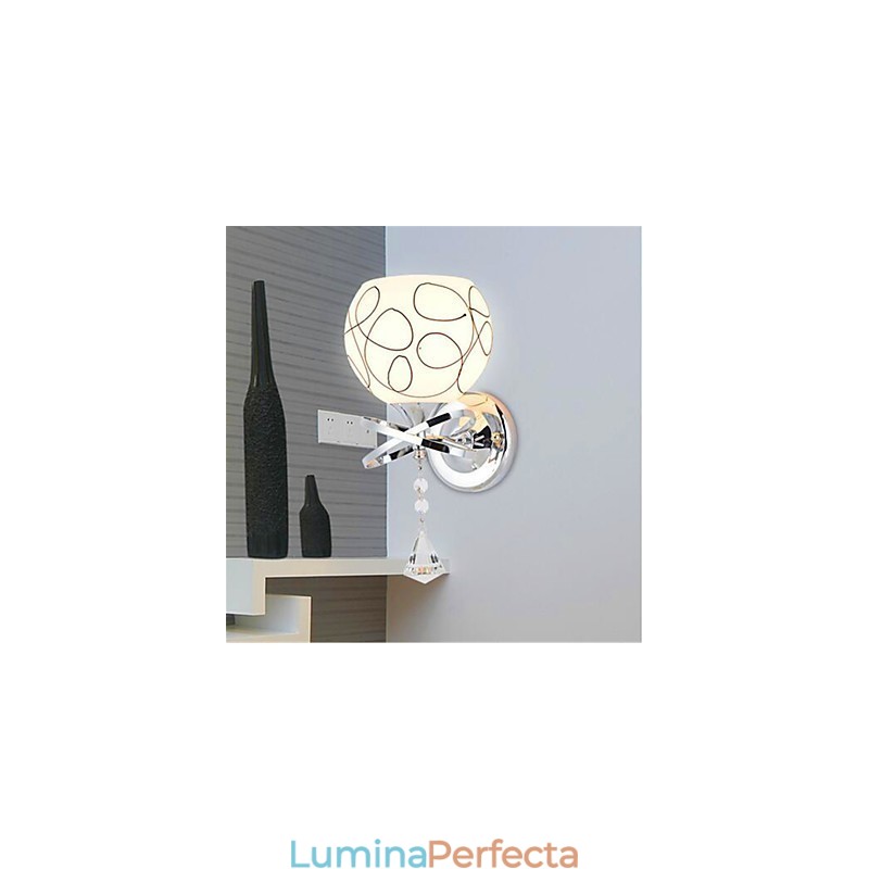 Lampă de perete din sticlă modernă minimalistă pentru dormitor de hotel