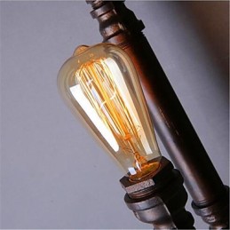American Retro Loft Industrial Cu culoar de apă Scări Personalitate Creativă Restaurant Bar Lampă de perete din fier cu un singur cap