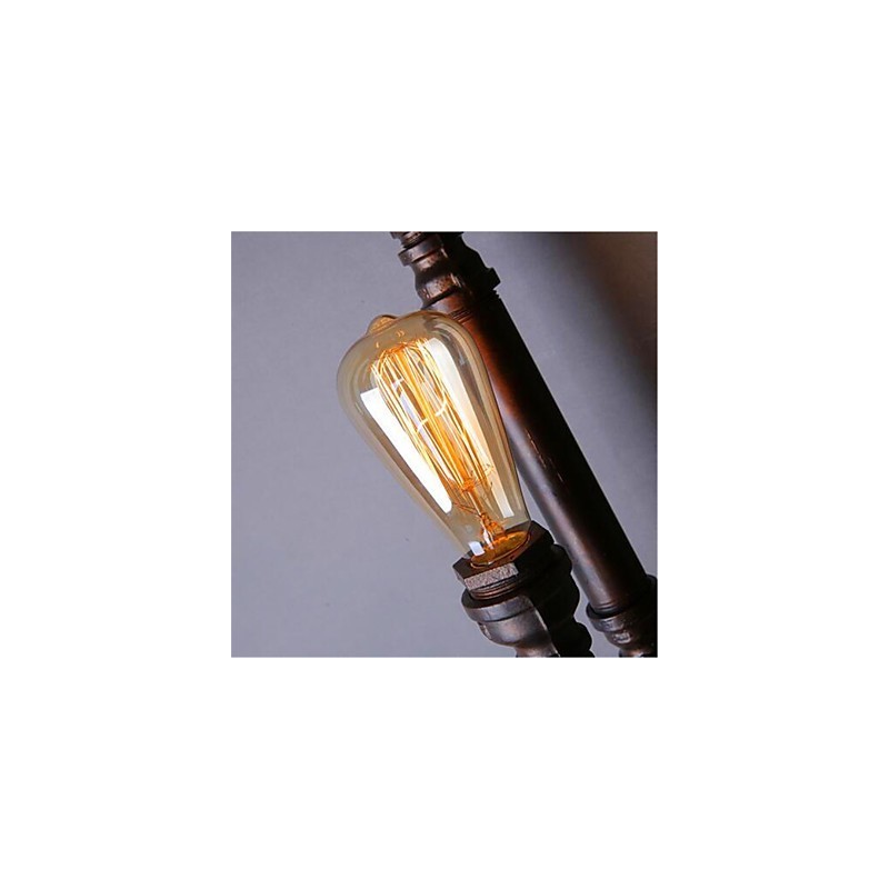 American Retro Loft Industrial Cu culoar de apă Scări Personalitate Creativă Restaurant Bar Lampă de perete din fier cu un singur cap