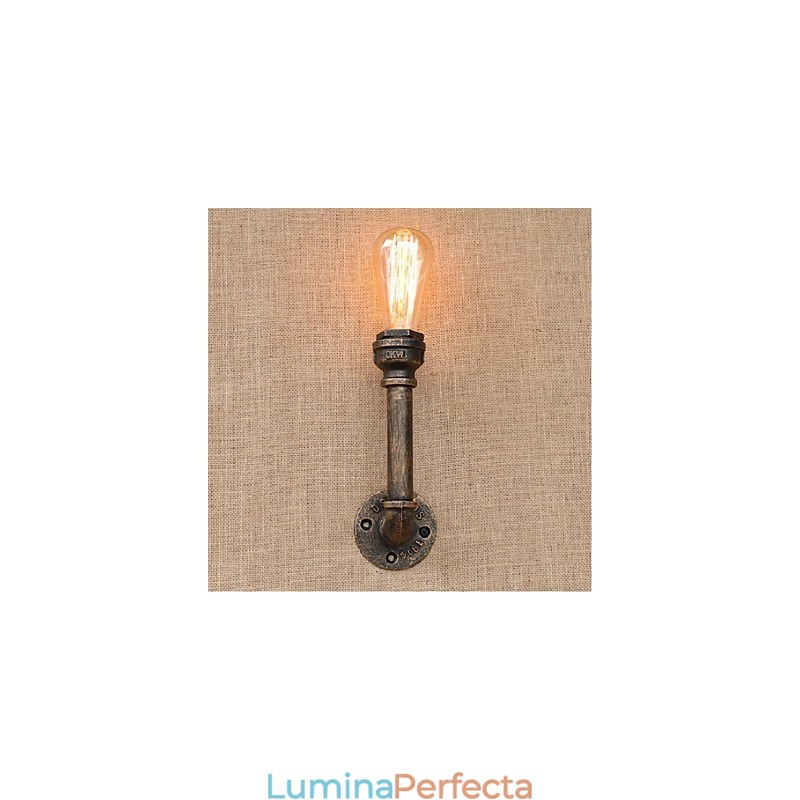 Nostalgia Țeavă de apă simplă Lampă decorativă de perete mică