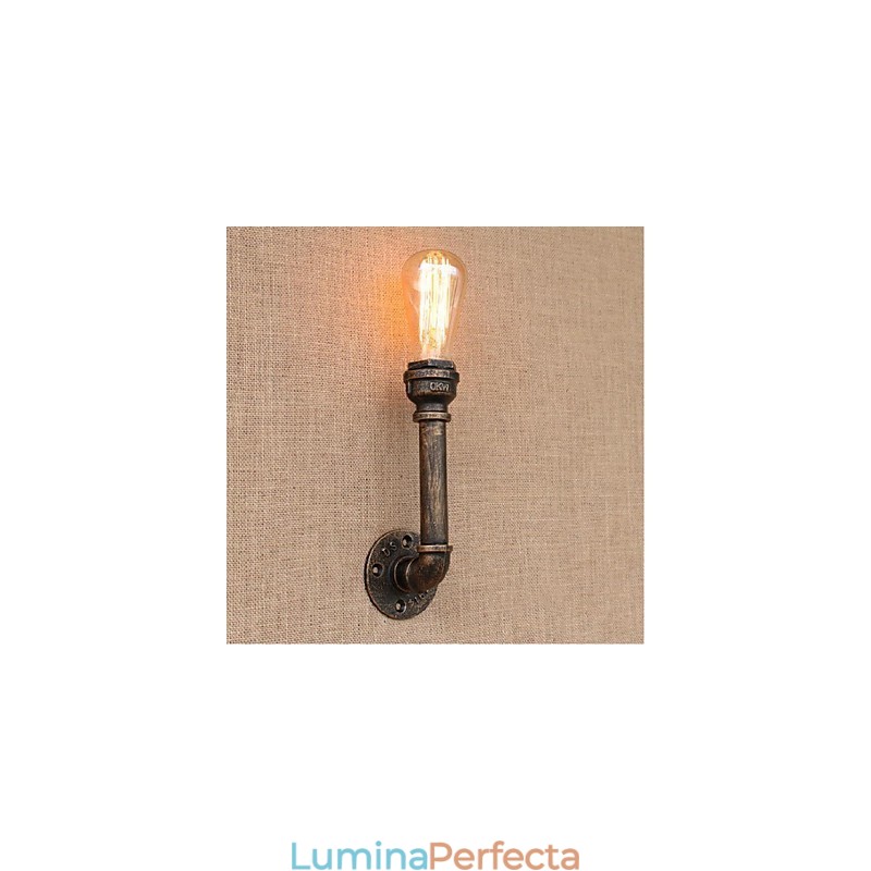 Nostalgia Țeavă de apă simplă Lampă decorativă de perete mică