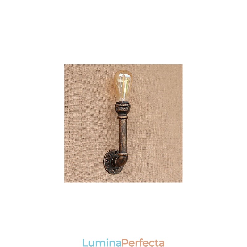 Nostalgia Țeavă de apă simplă Lampă decorativă de perete mică