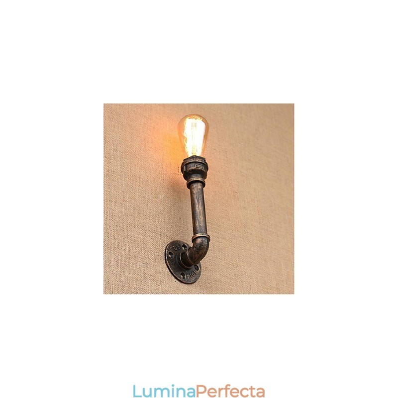 Nostalgia Țeavă de apă simplă Lampă decorativă de perete mică