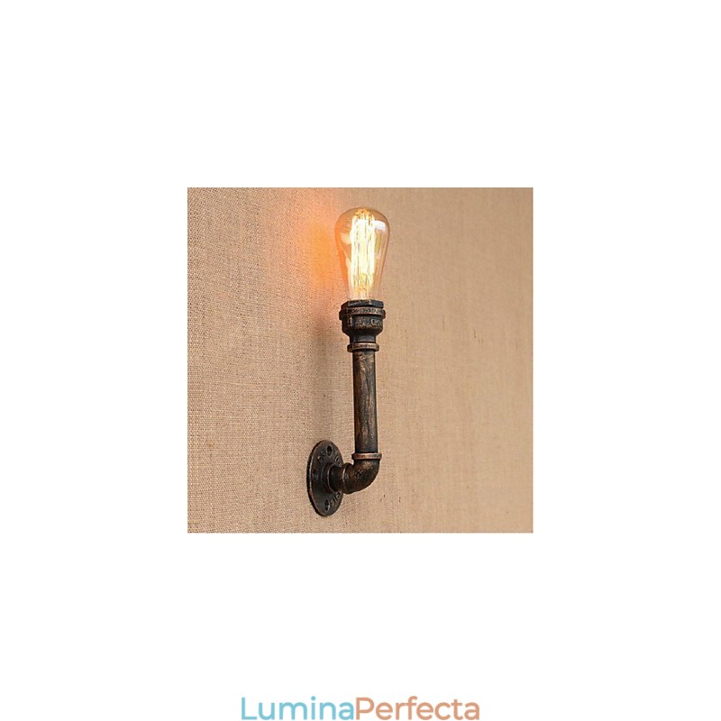 Nostalgia Țeavă de apă simplă Lampă decorativă de perete mică