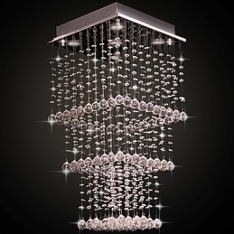 Montaj încastrat din metal galvanizat din cristal modern și contemporan
