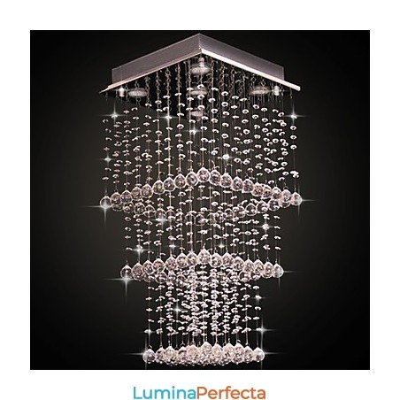 Montaj încastrat din metal galvanizat din cristal modern și contemporan Montaj încastrat din metal galvanizat din cristal modern și contemporan