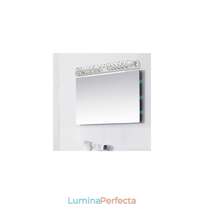 Lampă lungă cu oglindă de înaltă calitate, lumini pentru baie, lumini de perete din metal și cristal
