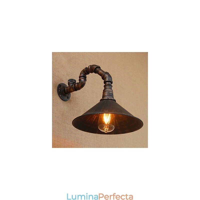 Caracteristica de finisaj cu oxid negru Rustic Lodge Country pentru aplice de perete cu lumină ambientală