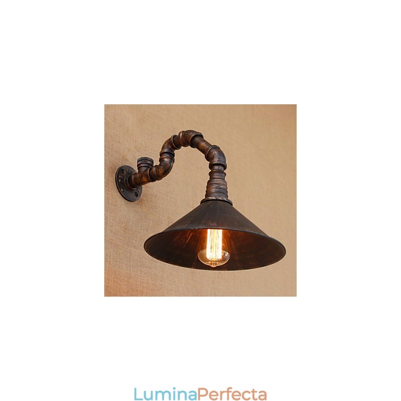 Caracteristica de finisaj cu oxid negru Rustic Lodge Country pentru aplice de perete cu lumină ambientală