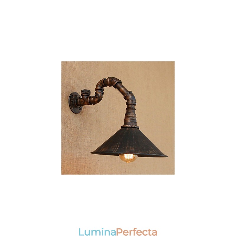 Caracteristica de finisaj cu oxid negru Rustic Lodge Country pentru aplice de perete cu lumină ambientală