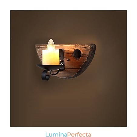 Caracteristică de pictură rustic Lodge pentru Applique de perete cu lumină ambientală în stil mini