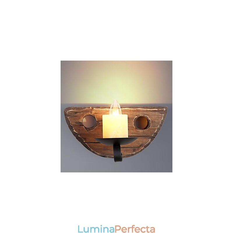 Caracteristică de pictură rustic Lodge pentru Applique de perete cu lumină ambientală în stil mini