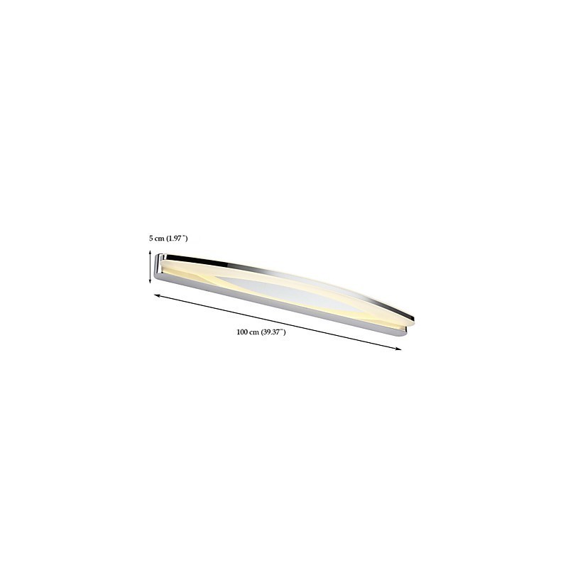 Lumină modernă super lungă pentru baie Lampă de perete metalică contemporană
