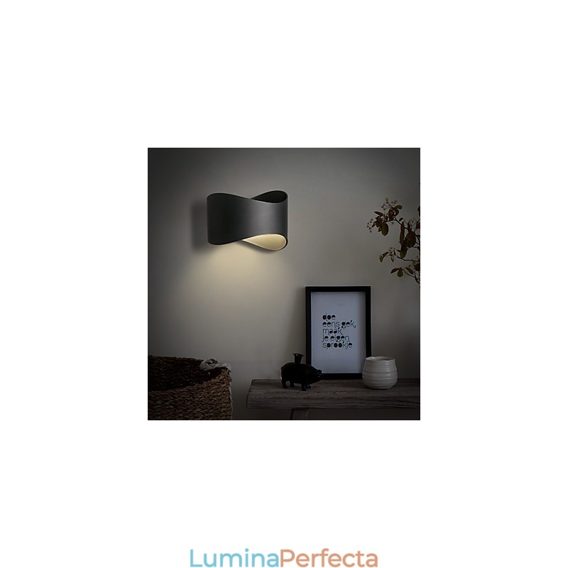 Caracteristică modernă contemporană de finisaj cu oxid negru pentru lumina ambientală în stil mini