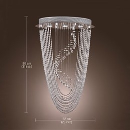Candelabru din cristal cromat modern contemporan