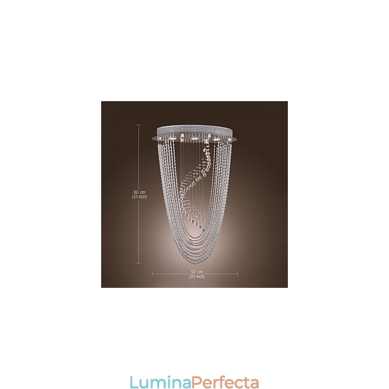 Candelabru din cristal cromat modern contemporan