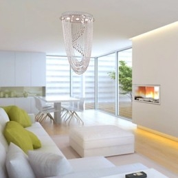 Candelabru din cristal cromat modern contemporan