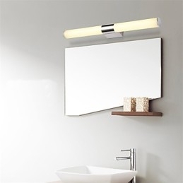 Lampă cu oglindă de înaltă calitate Lumini pentru baie 85 265 V Aplique de perete din inox și acril Iluminat de machiaj