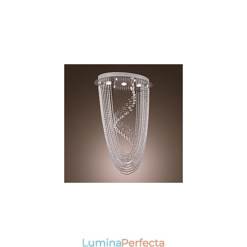 Candelabru din cristal cromat modern contemporan