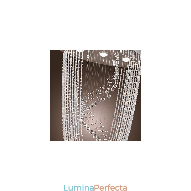 Candelabru din cristal cromat modern contemporan