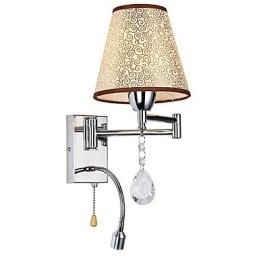 Lampă de Perete pentru Dormitor Lampă de lectură Lampă din stofă Modern Contemporan Country Crom Caracteristică pentru braț pivotant de cristal