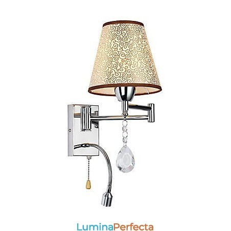 Lampă de Perete pentru Dormitor Lampă de lectură Lampă din stofă Modern Contemporan Country Crom Caracteristică pentru braț pivotant de cristal