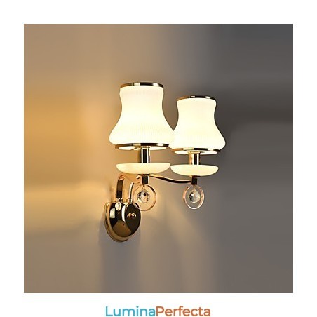 Caracteristică modernă și contemporană galvanizată pentru lumina ambientală de cristal Aplice de perete Caracteristică modernă și contemporană galvanizată pentru lumina ambientală de cristal Aplice de perete