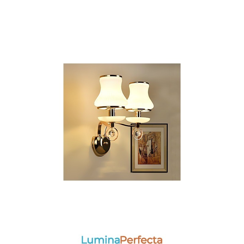 Caracteristică modernă și contemporană galvanizată pentru lumina ambientală de cristal Aplice de perete