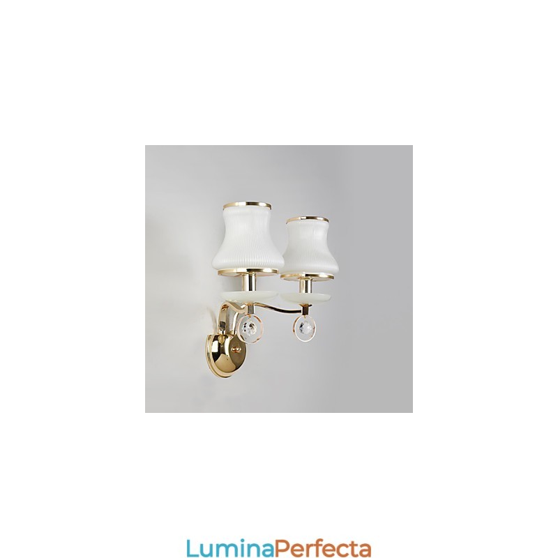 Caracteristică modernă și contemporană galvanizată pentru lumina ambientală de cristal Aplice de perete