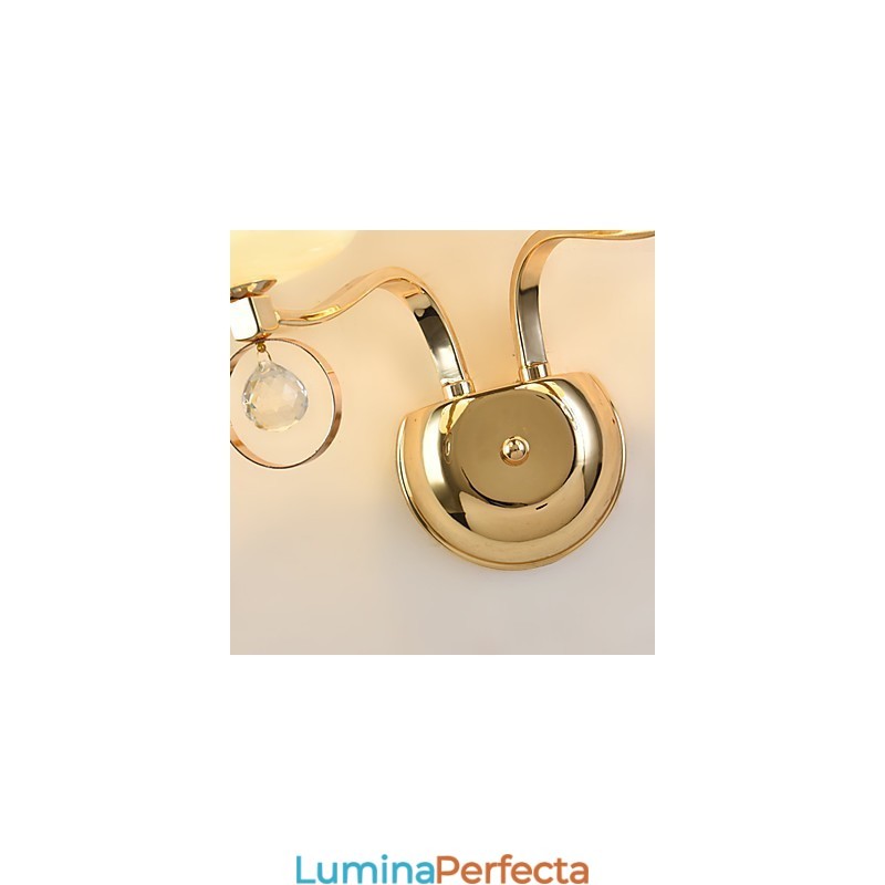 Caracteristică modernă și contemporană galvanizată pentru lumina ambientală de cristal Aplice de perete