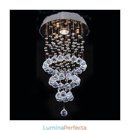 Montaj încastrat din metal galvanizat din cristal modern și contemporan Montaj încastrat din metal galvanizat din cristal modern și contemporan