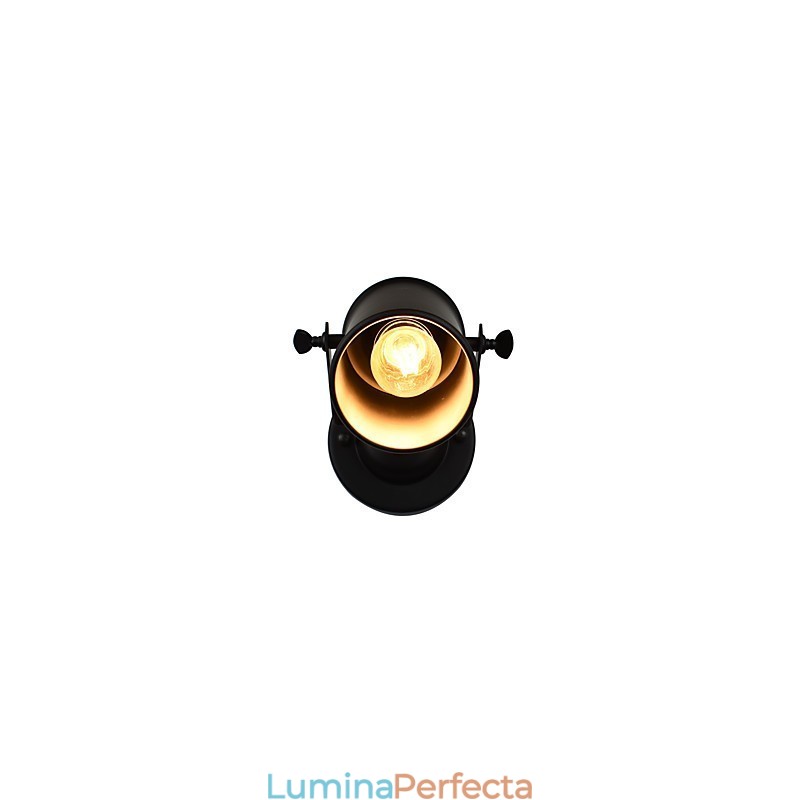 Aplică de perete din oțel vopsit Dumb Black American Coffee Decoration Lumină de perete retro Lampă cu sabie pe perete