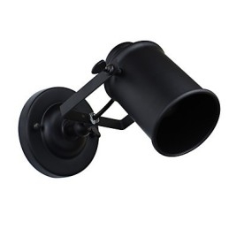 Aplică de perete din oțel vopsit Dumb Black American Coffee Decoration Lumină de perete retro Lampă cu sabie pe perete