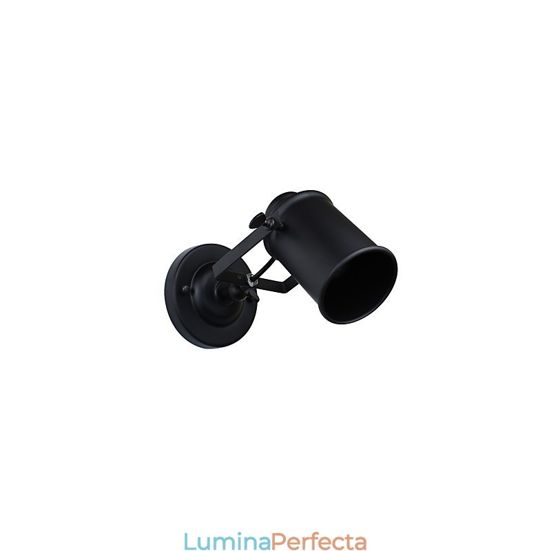 Aplică de perete din oțel vopsit Dumb Black American Coffee Decoration Lumină de perete retro Lampă cu sabie pe perete