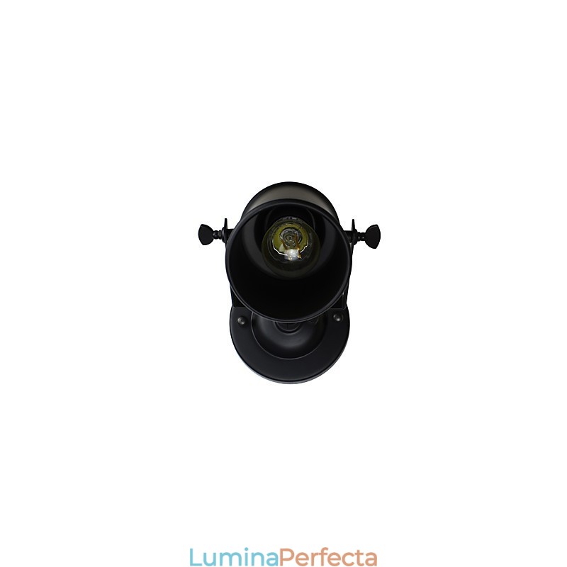Aplică de perete din oțel vopsit Dumb Black American Coffee Decoration Lumină de perete retro Lampă cu sabie pe perete