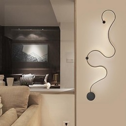 Aplice de perete Pictură modernă contemporană Caracteristică Lampă de perete din aluminiu pentru cameră de pat scară lampă de sufragerie