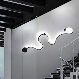 Aplice de perete Pictură modernă contemporană Caracteristică Lampă de perete din aluminiu pentru cameră de pat scară lampă de sufragerie