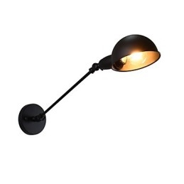 Aplică de perete din oțel vopsit Dumb Black American Coffee Decoration Lumină de perete retro Lampă cu sabie de lumină pe perete