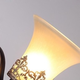 Un singur cap Amercian Countryside Vintage Metal cu sticlă Lampă de perete pentru cantină Camera de zi Intrare Foyer Decorează Lampă de perete