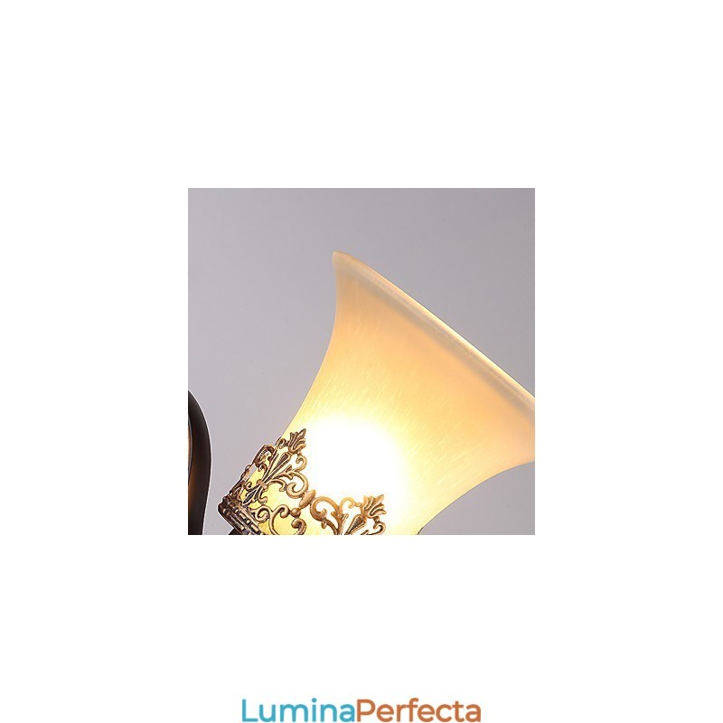 Un singur cap Amercian Countryside Vintage Metal cu sticlă Lampă de perete pentru cantină Camera de zi Intrare Foyer Decorează Lampă de perete