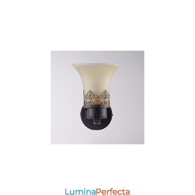 Un singur cap Amercian Countryside Vintage Metal cu sticlă Lampă de perete pentru cantină Camera de zi Intrare Foyer Decorează Lampă de perete